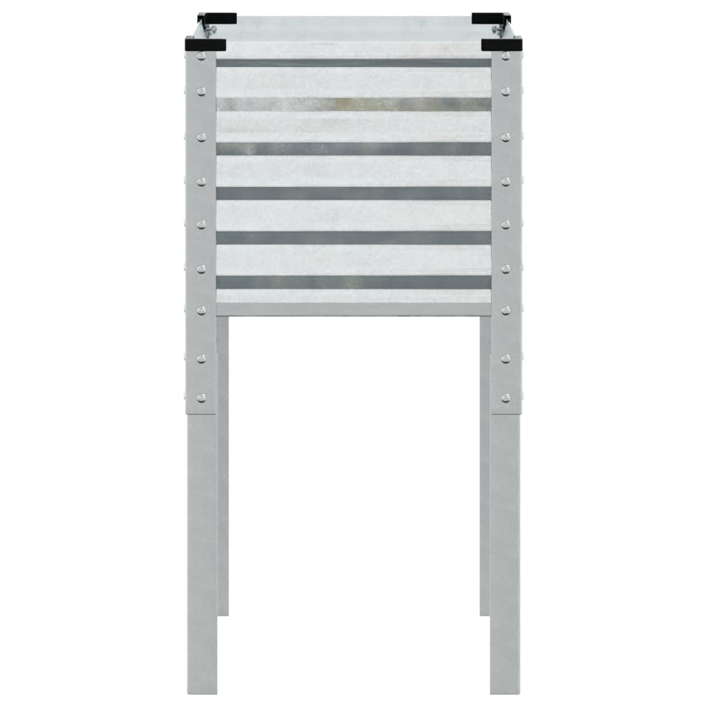 vidaXL Jardinière 45x45x88 cm acier galvanisé