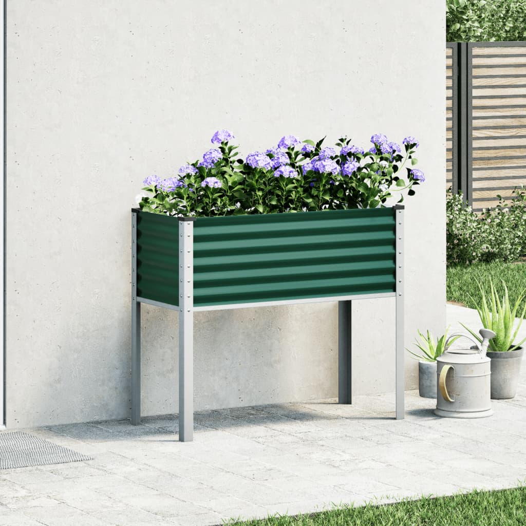 vidaXL Jardinière vert 100x41x90 cm acier