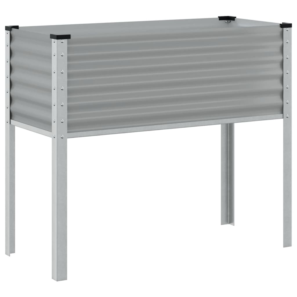 vidaXL Jardinière gris 100x41x90 cm acier