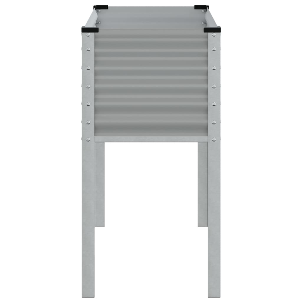 vidaXL Jardinière gris 100x41x90 cm acier