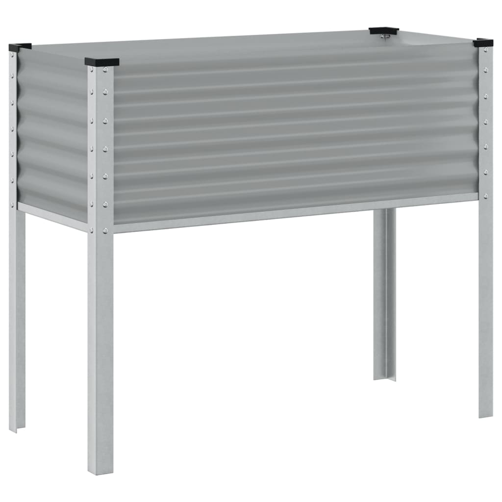 vidaXL Jardinière gris 100x41x90 cm acier