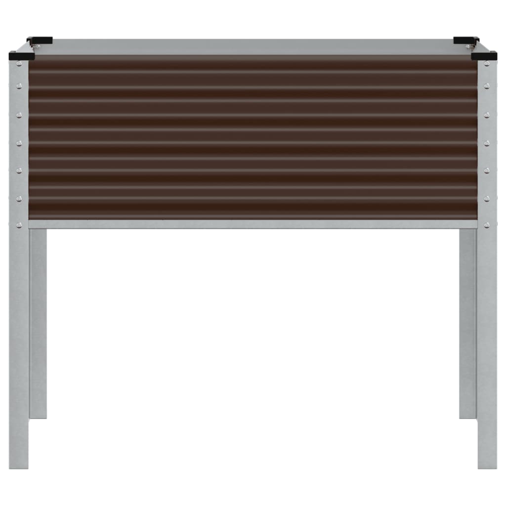 vidaXL Jardinière marron 100x41x90 cm acier