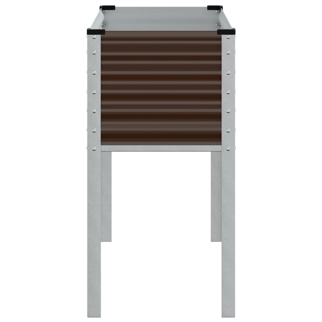 vidaXL Jardinière marron 100x41x90 cm acier