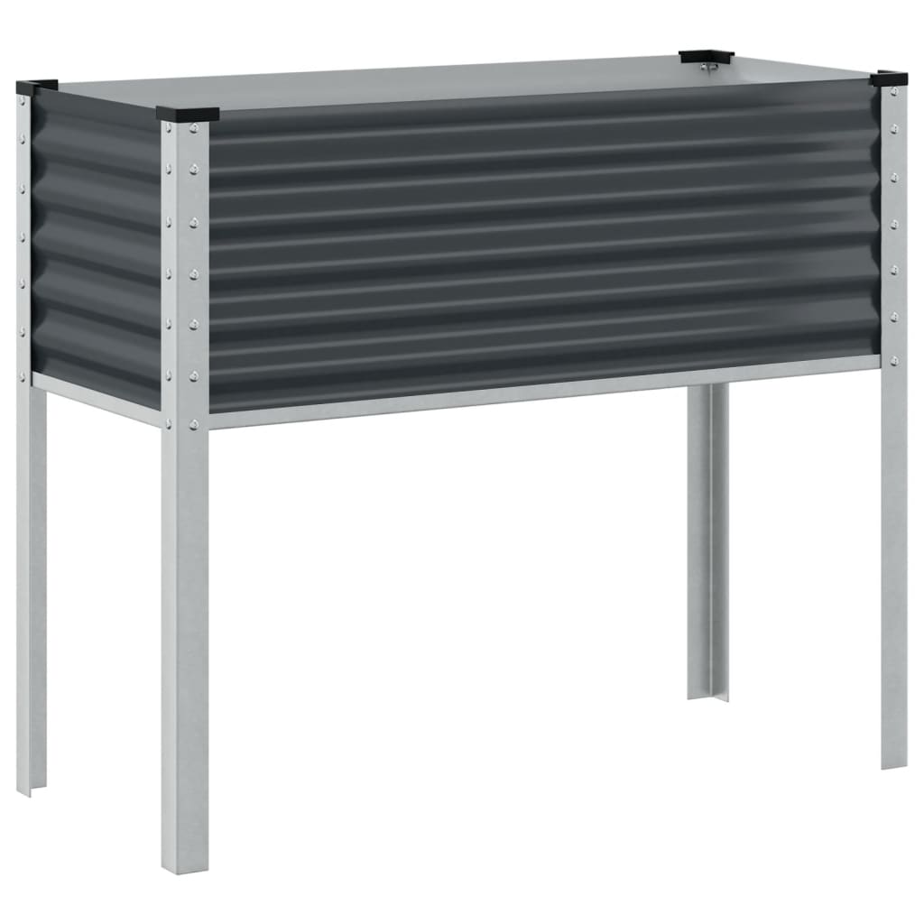vidaXL Jardinière anthracite 100x41x90 cm acier