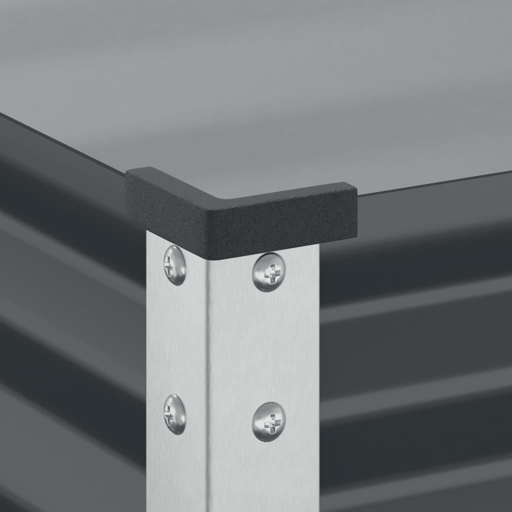 vidaXL Jardinière anthracite 100x41x90 cm acier