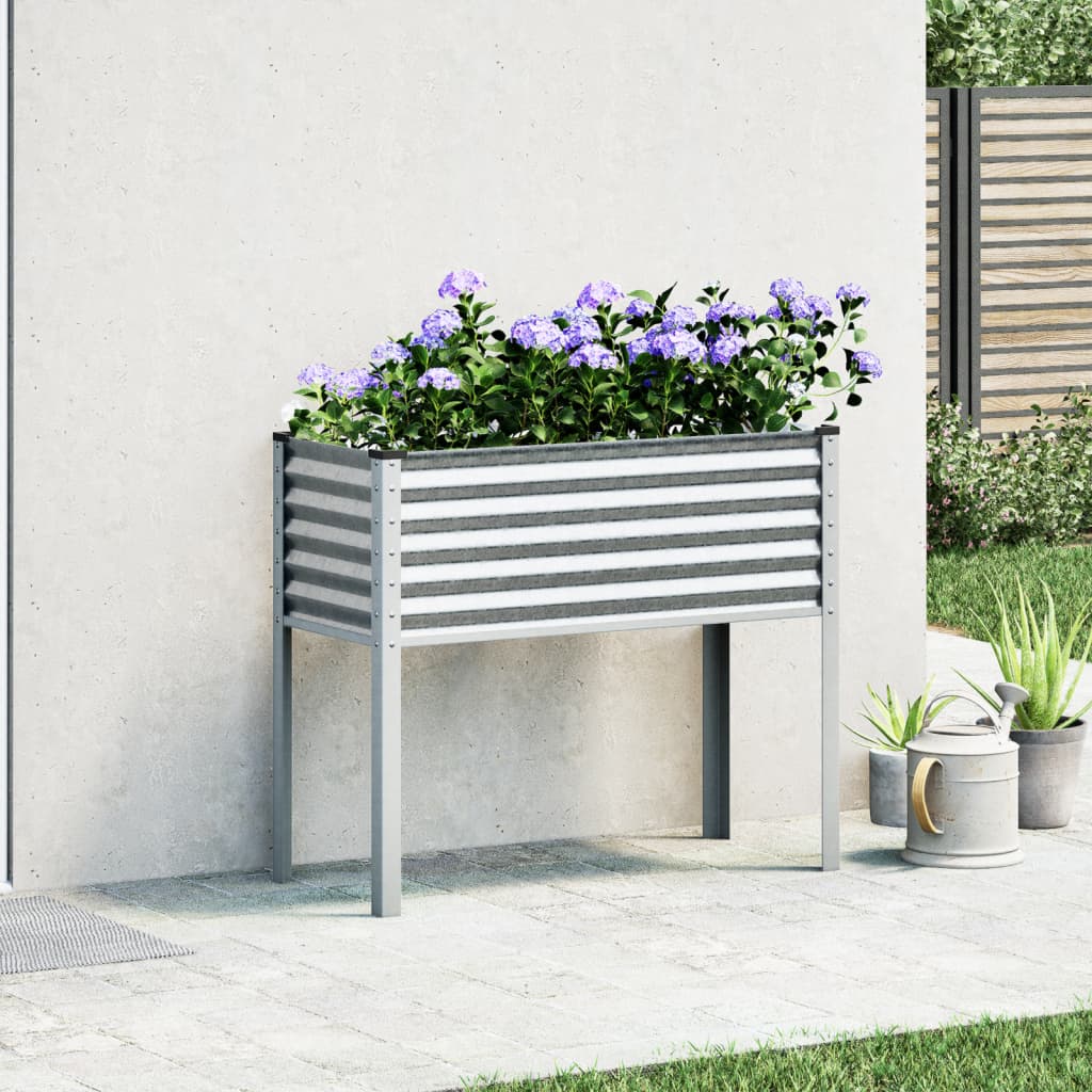 vidaXL Jardinière 100x41x90 cm acier inoxydable