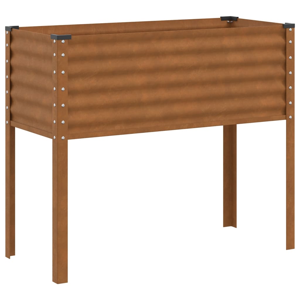 vidaXL Jardinière 100x41x90 cm acier résistant aux intempéries