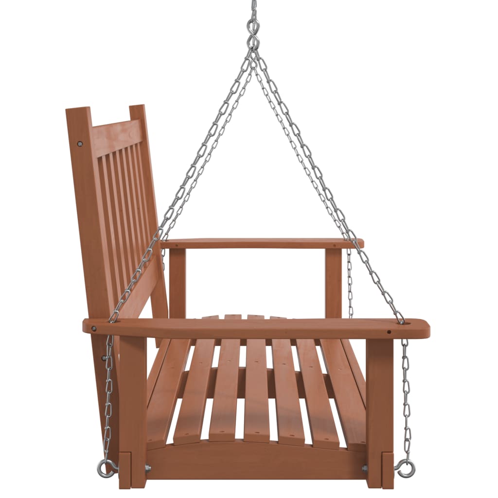 vidaXL Banc de balançoire de jardin chaînes en métal bois massif sapin