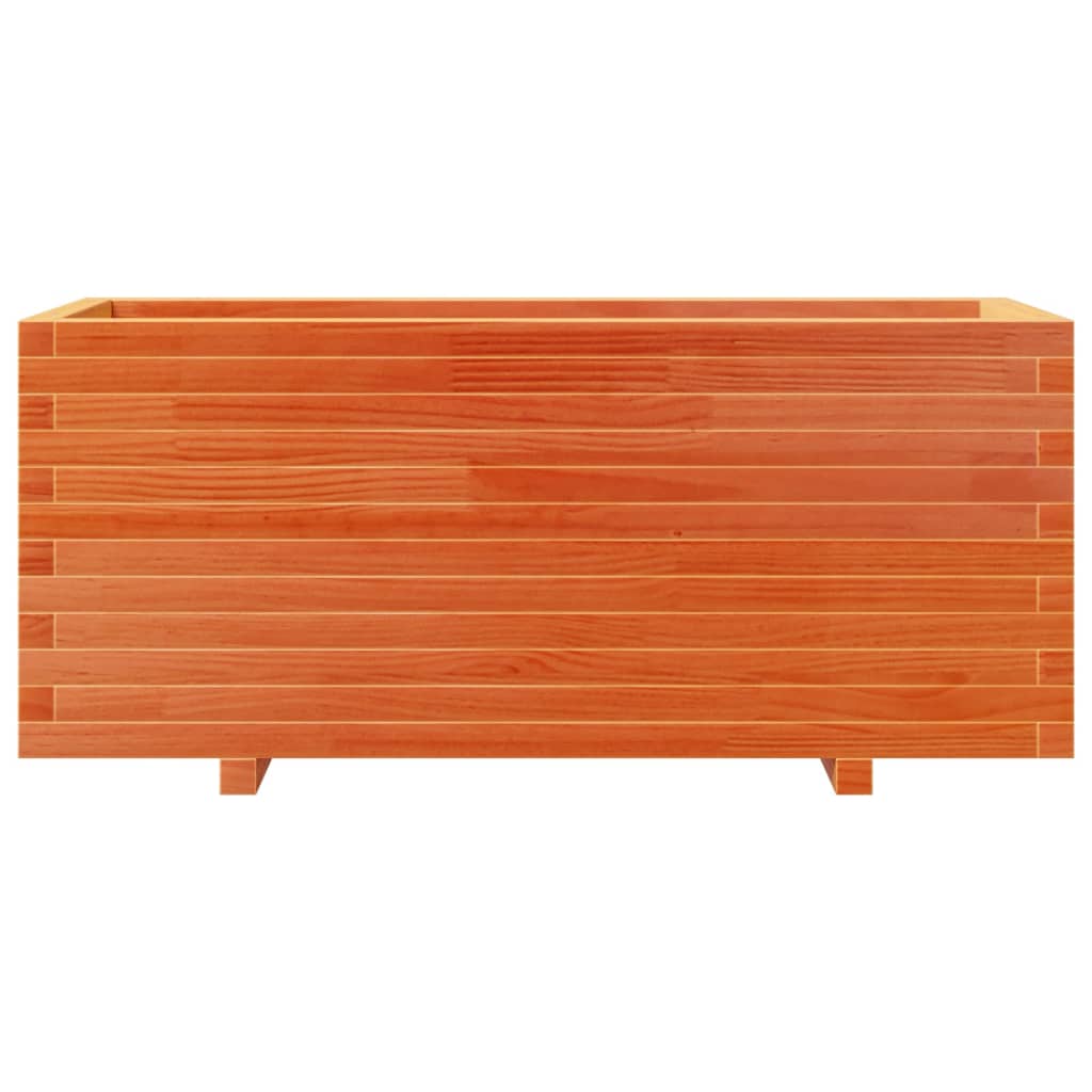 vidaXL Jardinière cire marron 110x40x49,5 cm bois de pin massif