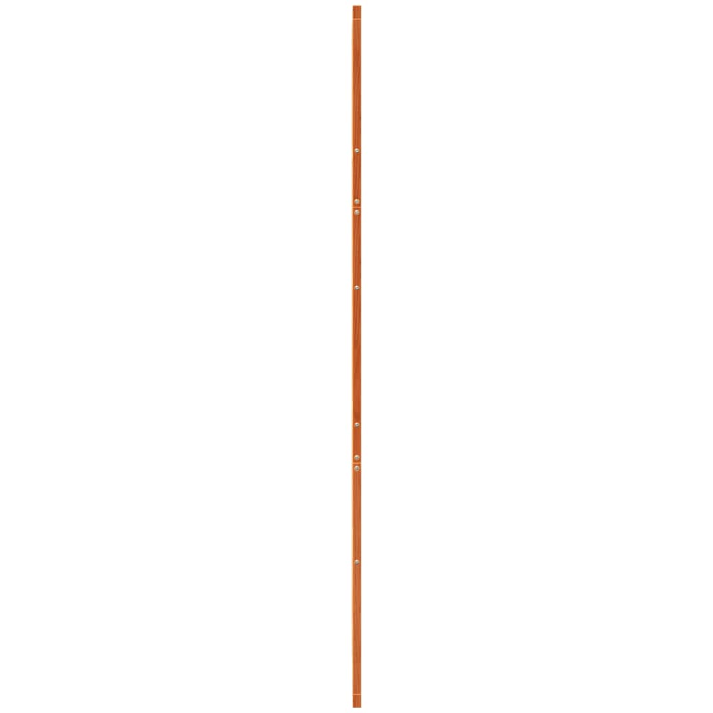vidaXL Porte de grange marron cire 90x208 cm bois massif de pin