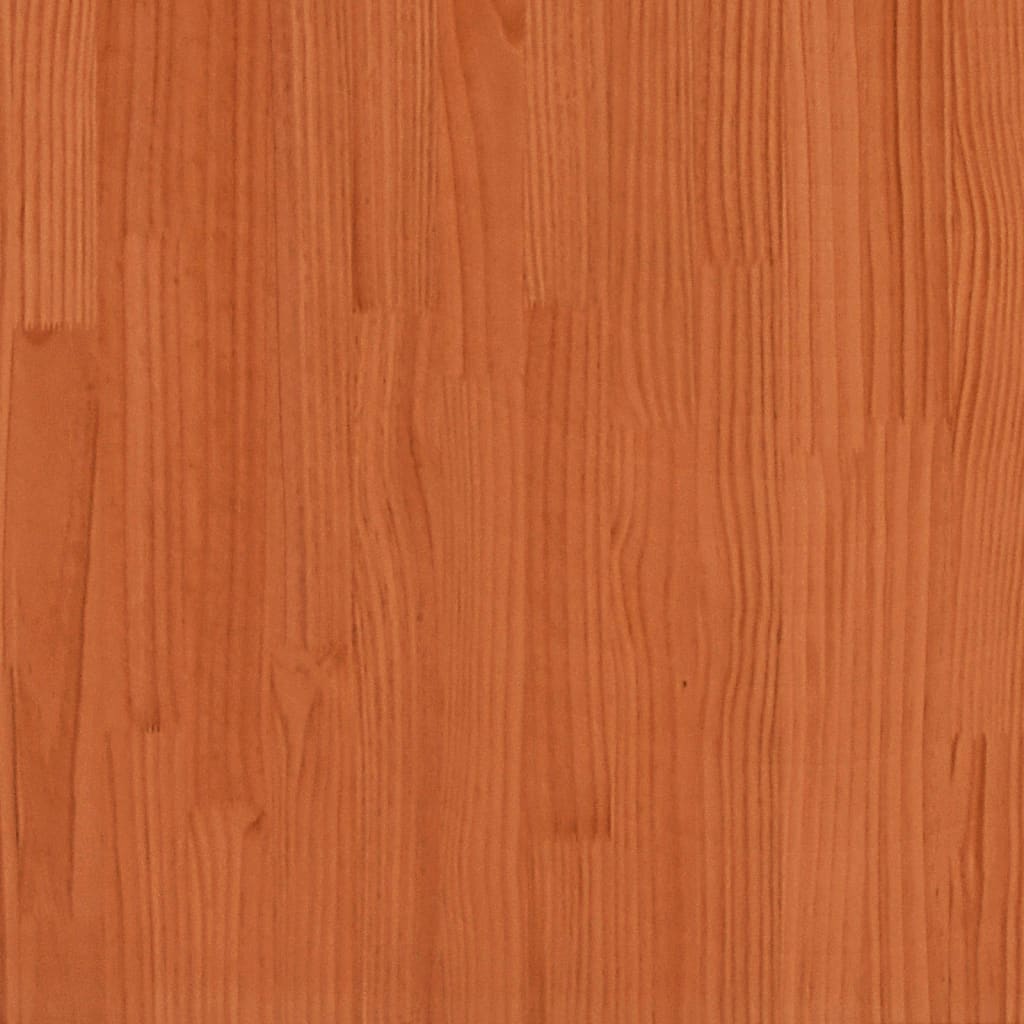 vidaXL Porte de grange marron cire 90x208 cm bois massif de pin