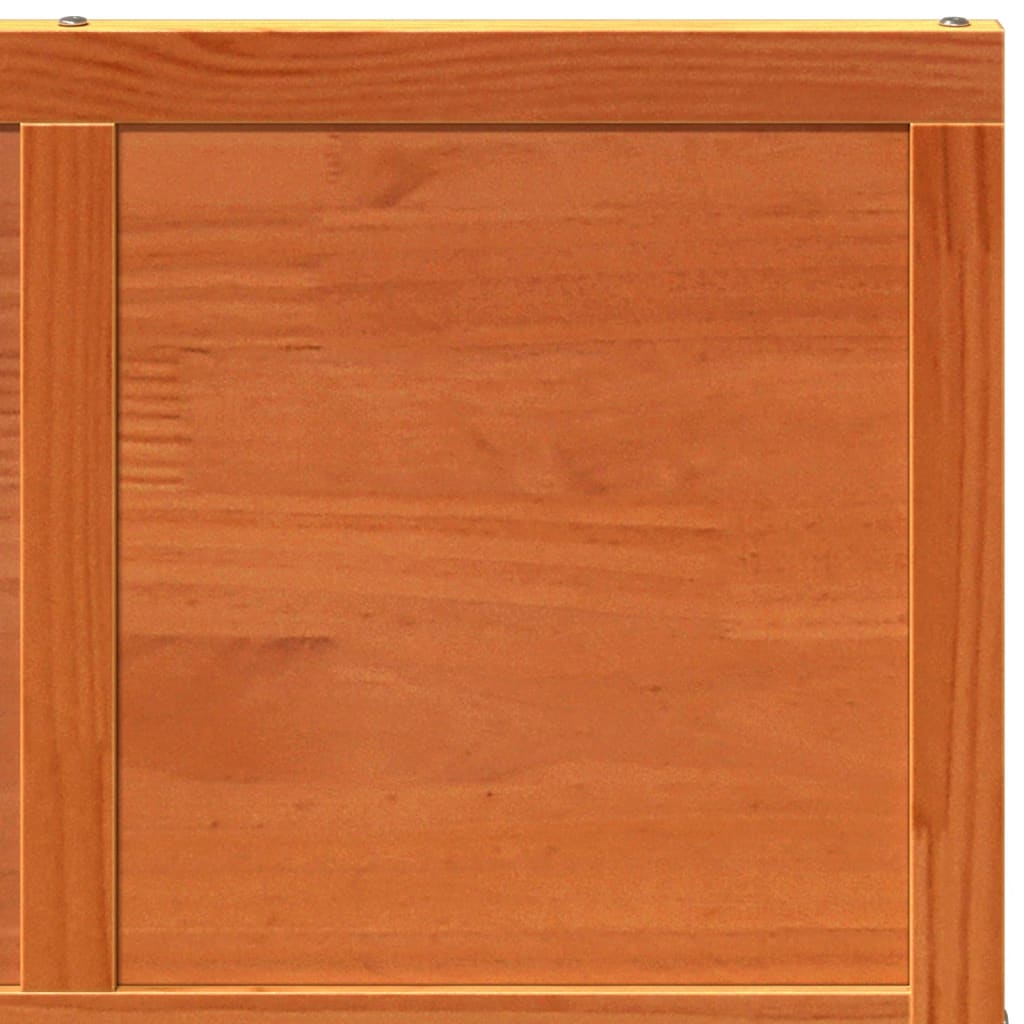 vidaXL Porte de grange marron cire 80x208 cm bois massif de pin