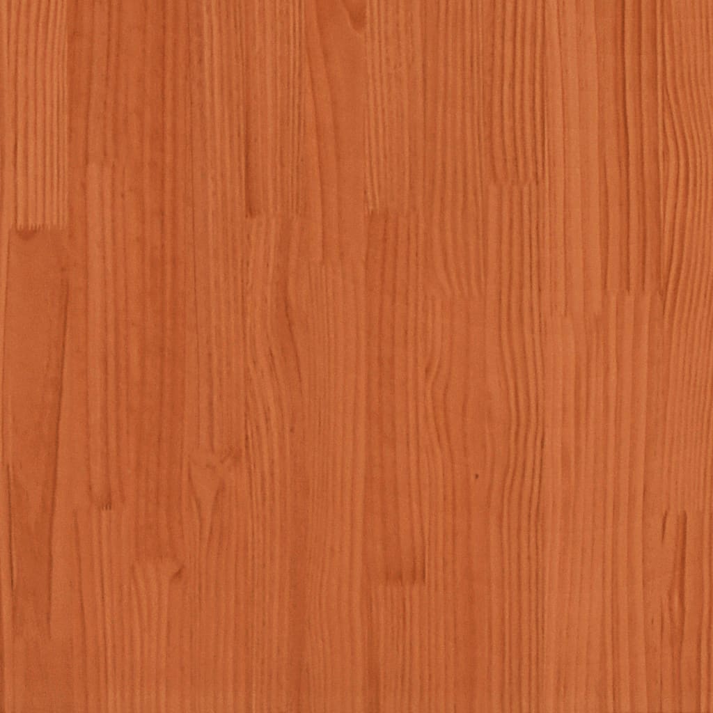 vidaXL Porte de grange marron cire 80x208 cm bois massif de pin