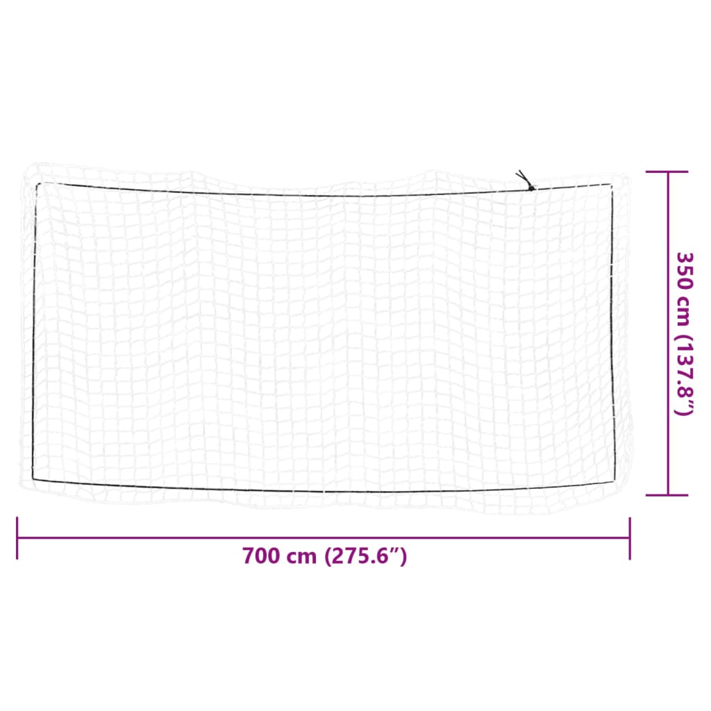 vidaXL Filet pour remorque avec corde élastique blanc 7x3,5 m PP