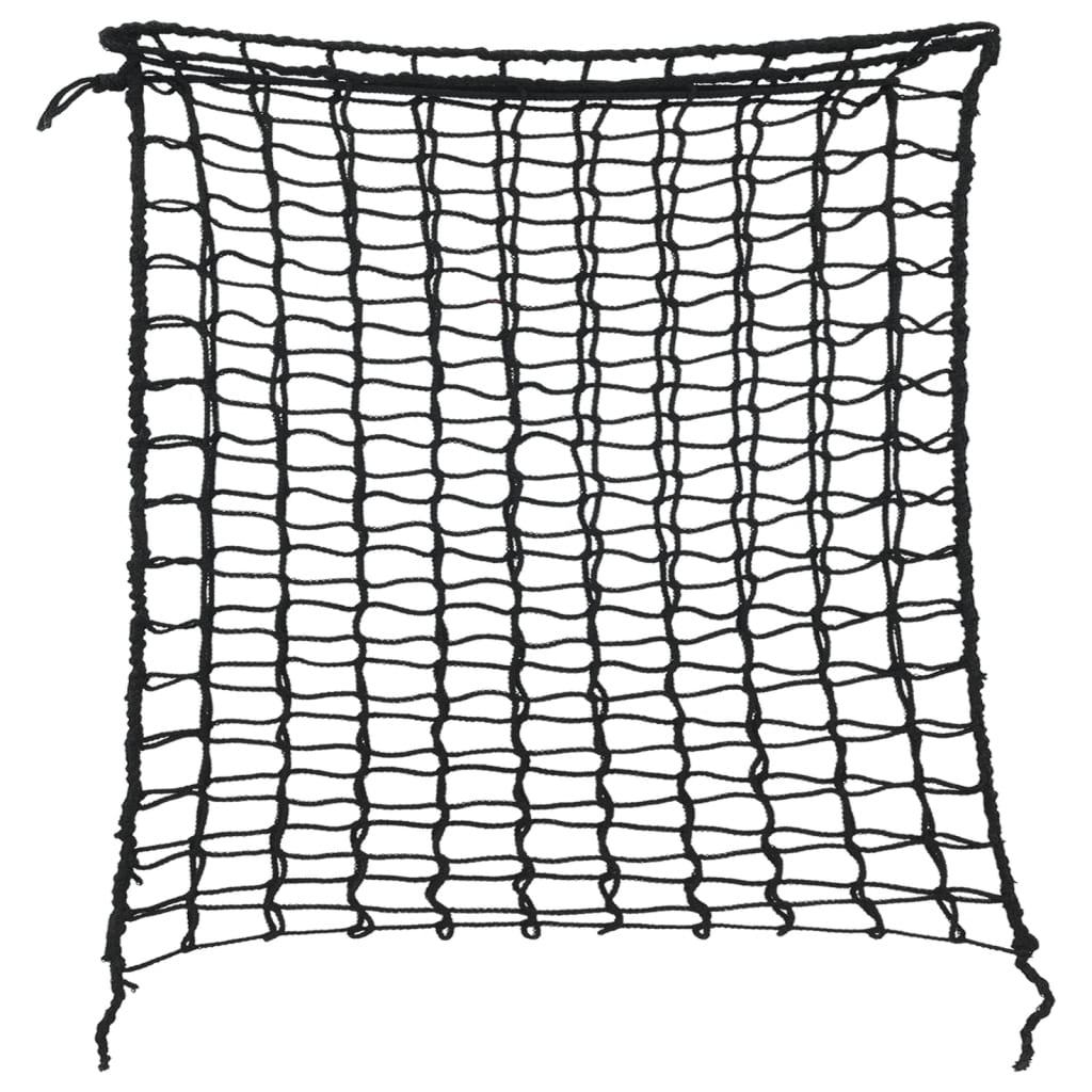vidaXL Filets à foin 2 pcs carré noir 75x75 cm PP