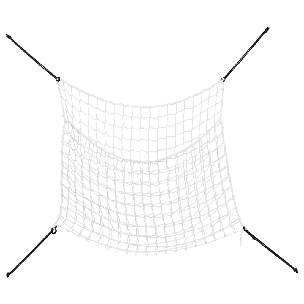 vidaXL Filets à foin 2 pcs rectangulaire blanc 100x90 cm PP