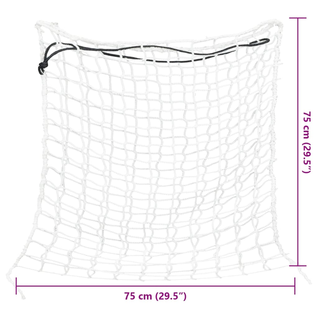 vidaXL Filets à foin 2 pcs carré blanc 75x75 cm PP