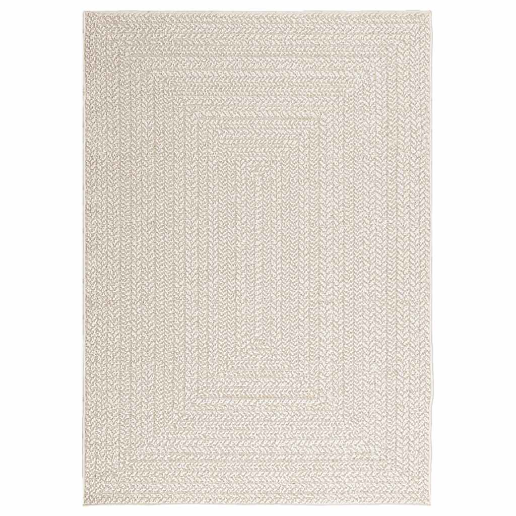 vidaXL Tapis ZIZUR crème 120x170 cm aspect de jute intérieur extérieur