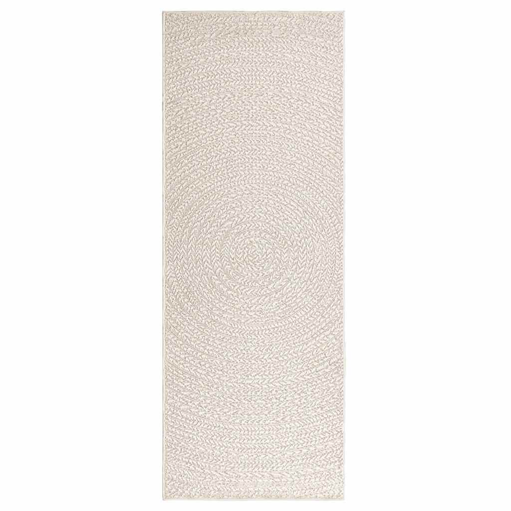 vidaXL Tapis ZIZUR crème 80x200 cm aspect de jute intérieur extérieur