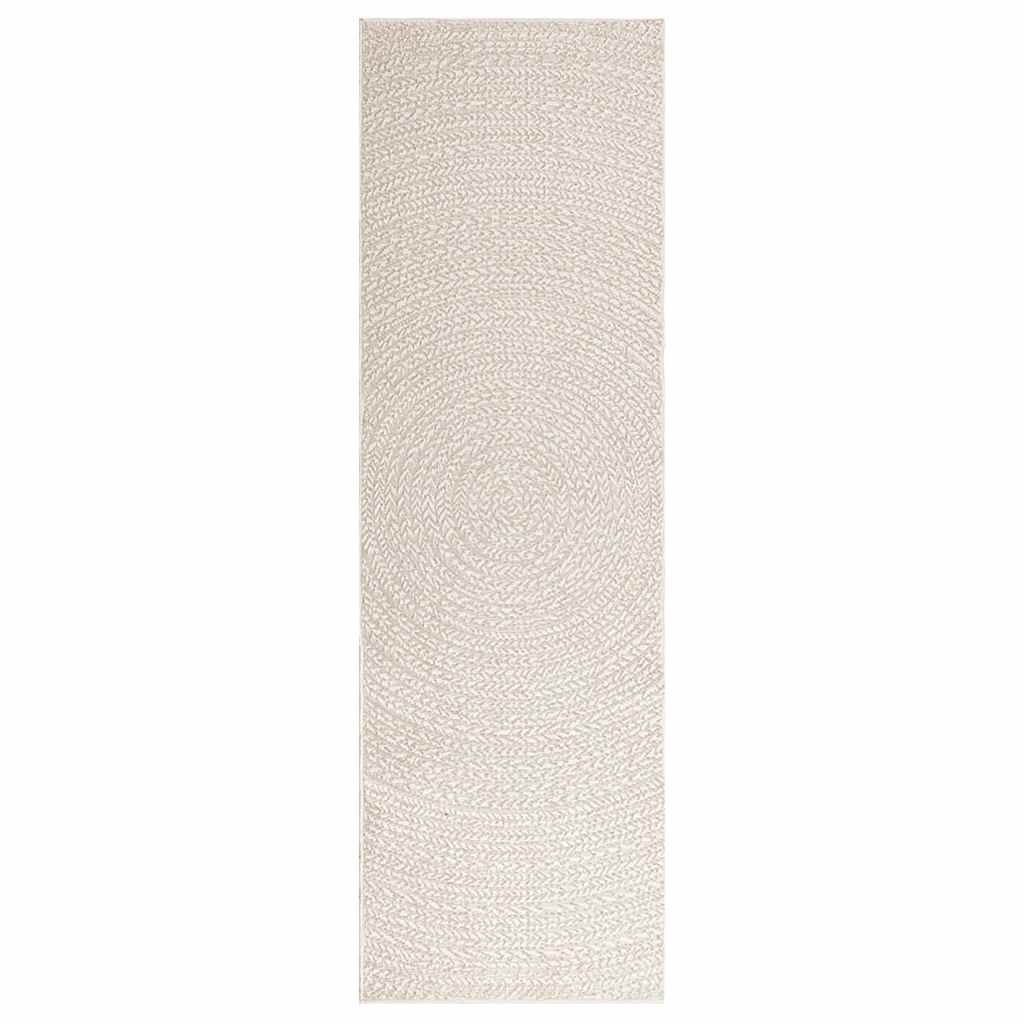vidaXL Tapis ZIZUR crème 80x250 cm aspect de jute intérieur extérieur