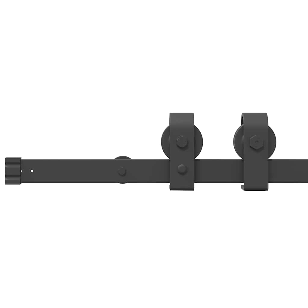 vidaXL Kit de quincaillerie de porte coulissante 200 cm Acier Noir