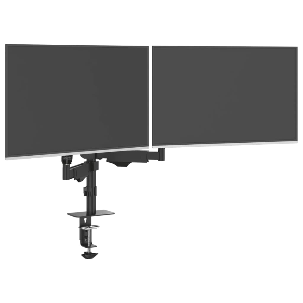 vidaXL Bras pour moniteur double 27 pouces max VESA 75/100 mm 20 kg