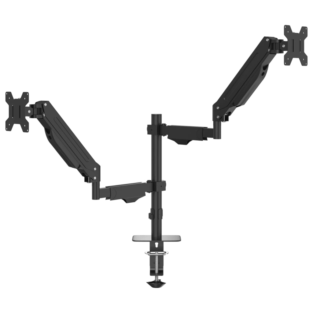 vidaXL Bras pour moniteur double 27 pouces max VESA 75/100 mm 20 kg