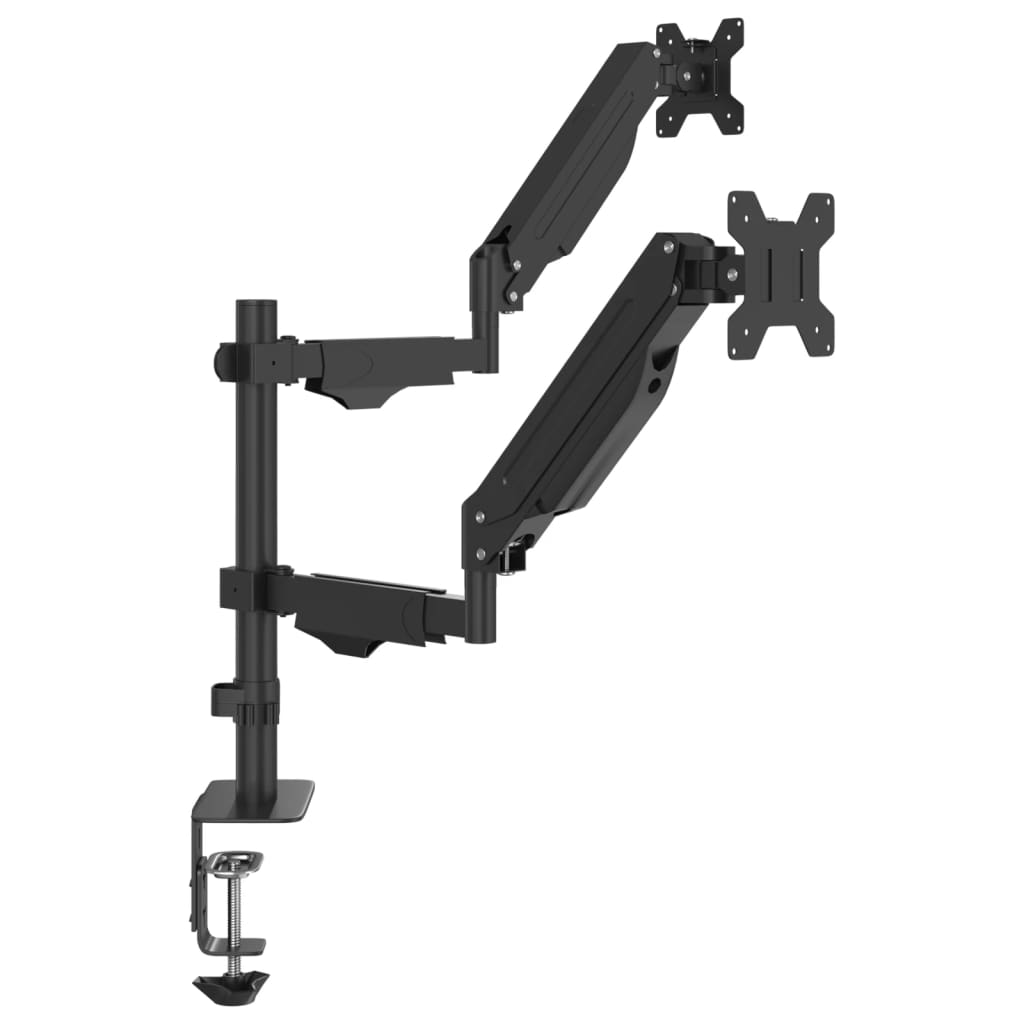 vidaXL Bras pour moniteur double 27 pouces max VESA 75/100 mm 20 kg