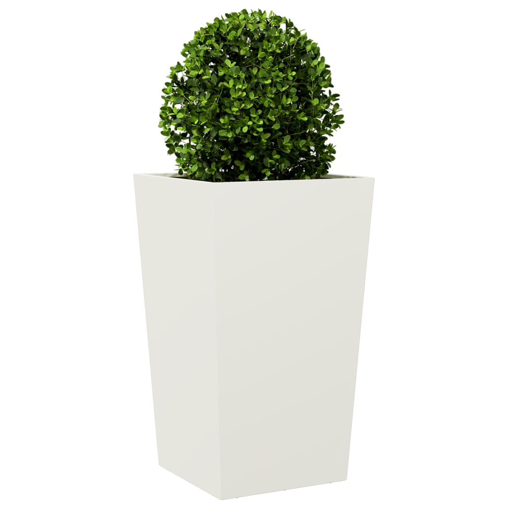 vidaXL Jardinières 2 pcs blanc 45x45x75 cm acier