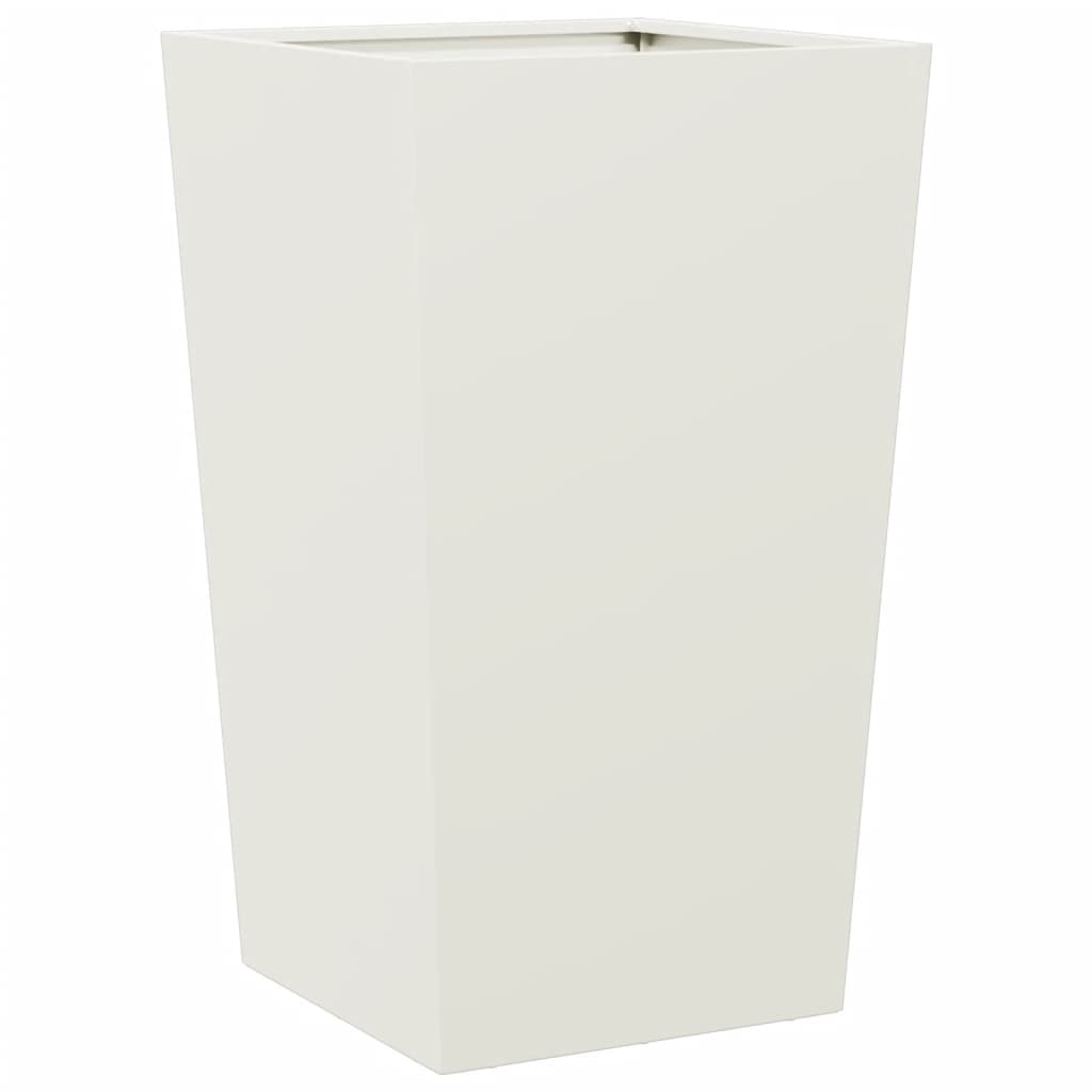 vidaXL Jardinières 2 pcs blanc 45x45x75 cm acier