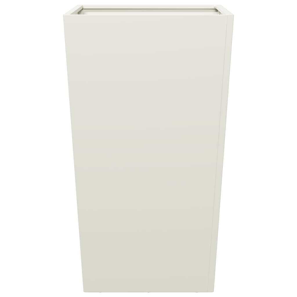 vidaXL Jardinières 2 pcs blanc 45x45x75 cm acier