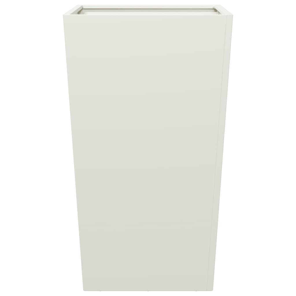 vidaXL Jardinières 2 pcs blanc 45x45x75 cm acier