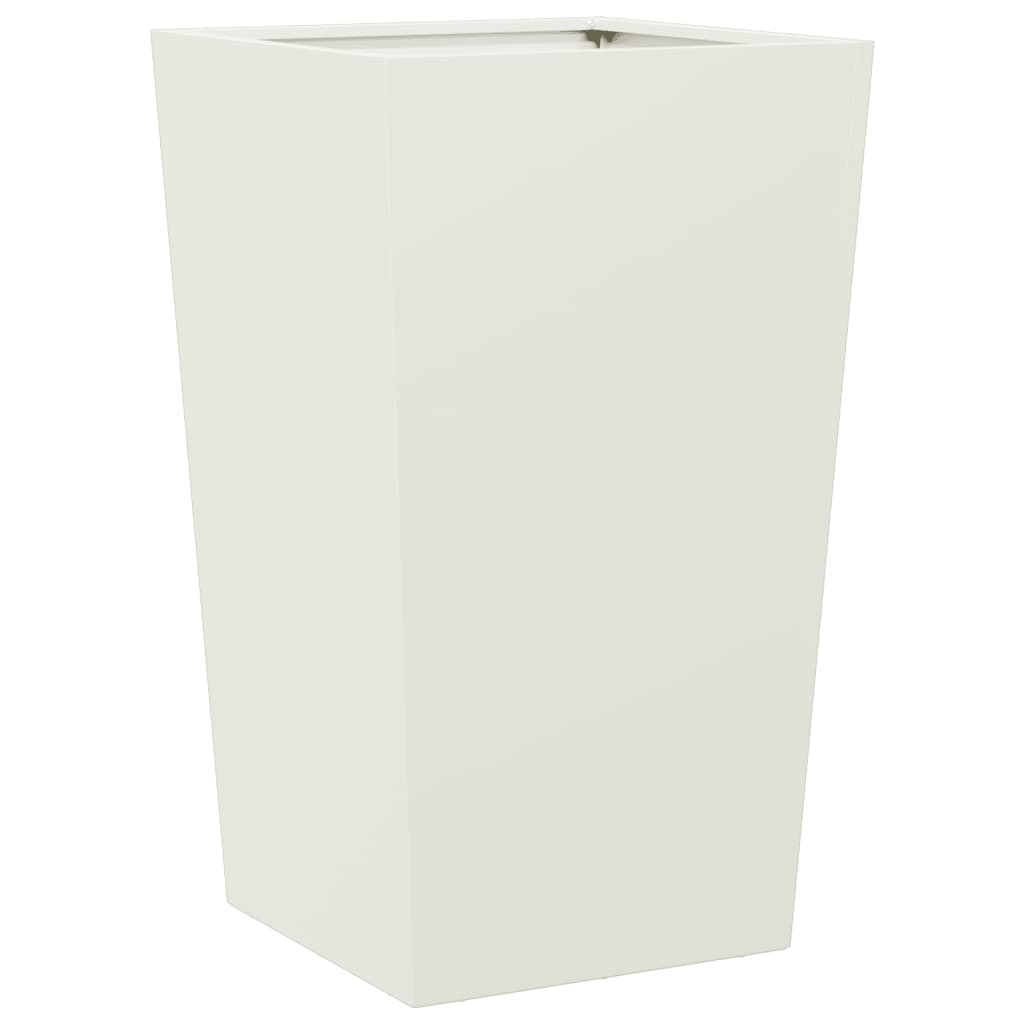 vidaXL Jardinières 2 pcs blanc 45x45x75 cm acier