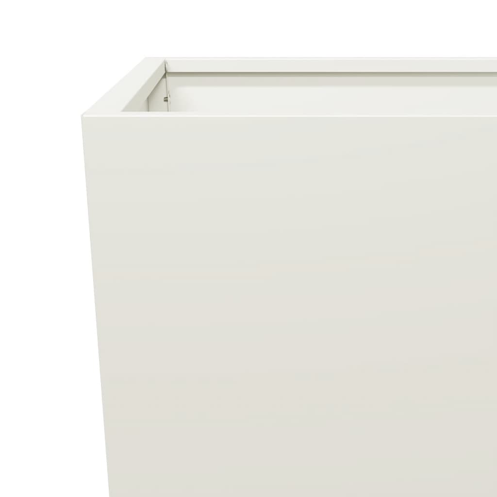 vidaXL Jardinières 2 pcs blanc 45x45x75 cm acier