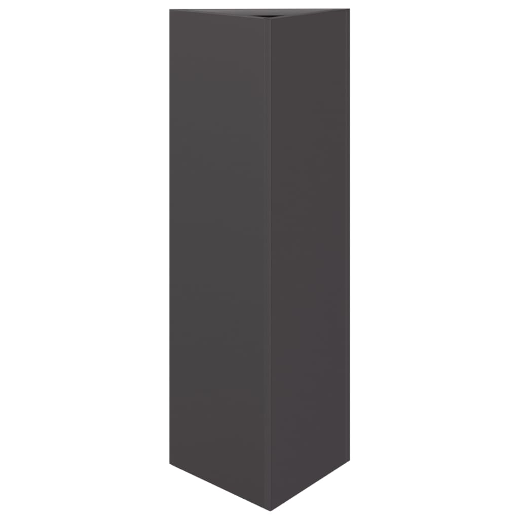vidaXL Jardinières 2 pcs noir triangulaire 30x26x75 cm acier