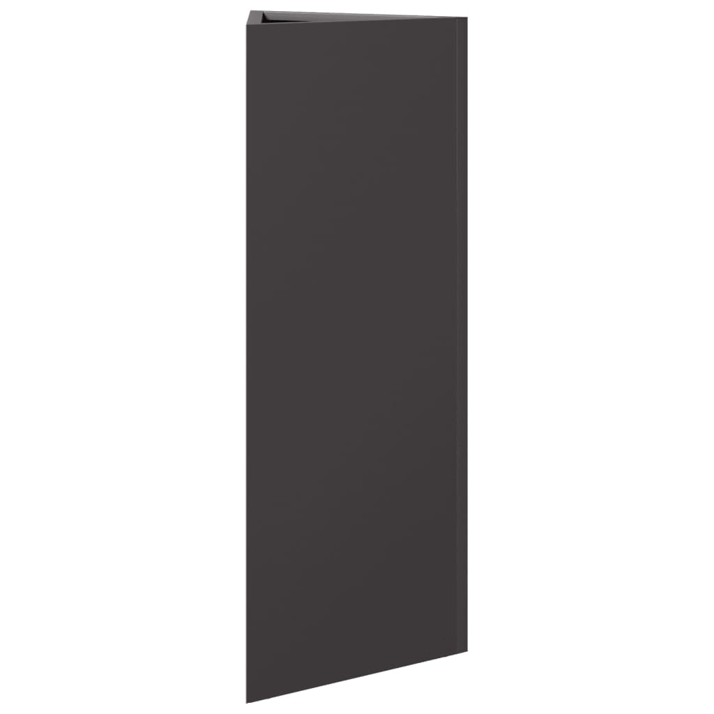 vidaXL Jardinières 2 pcs noir triangulaire 30x26x75 cm acier