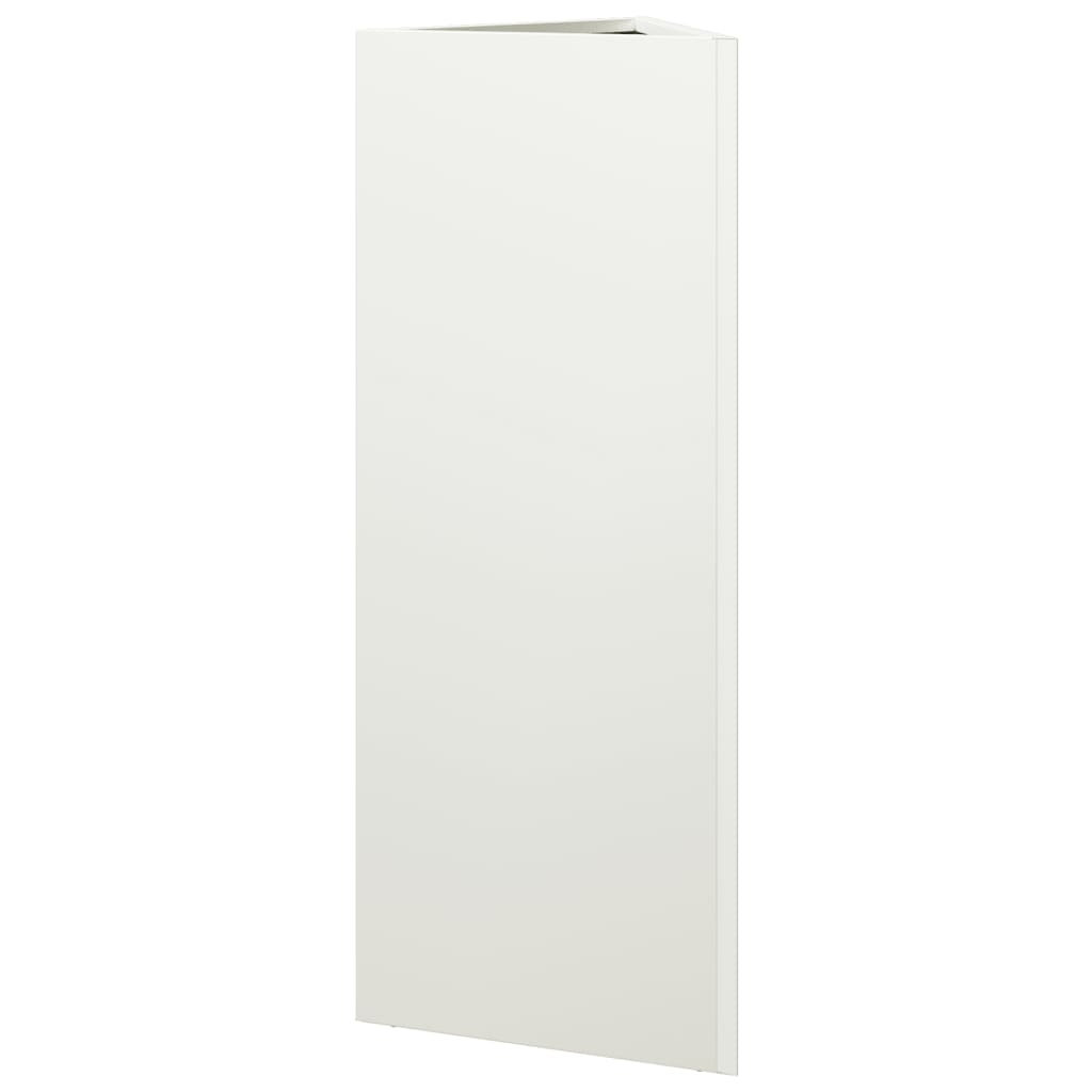 vidaXL Jardinière blanc triangulaire 30x26x75 cm acier