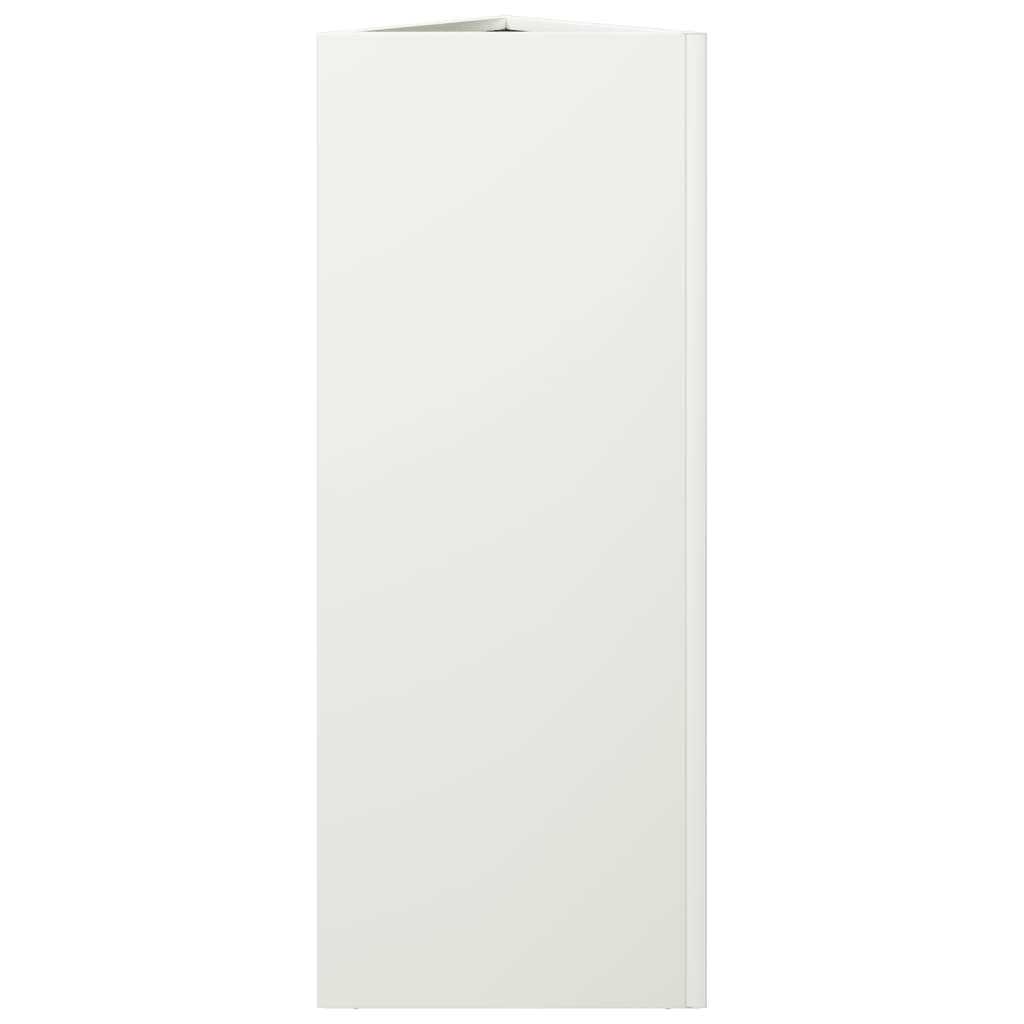 vidaXL Jardinières 2 pcs blanc triangulaire 30x26x75 cm acier