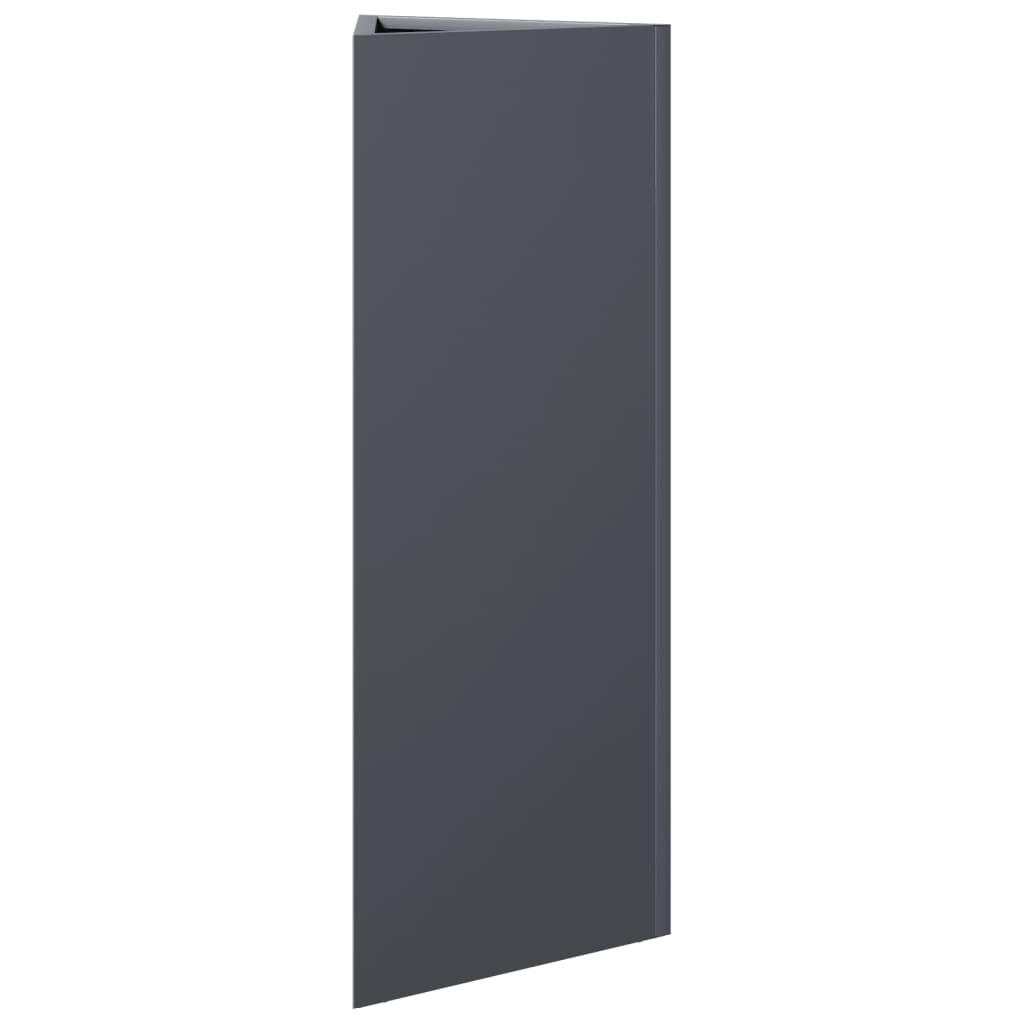 vidaXL Jardinières 2 pcs anthracite triangulaire 30x26x75 cm acier