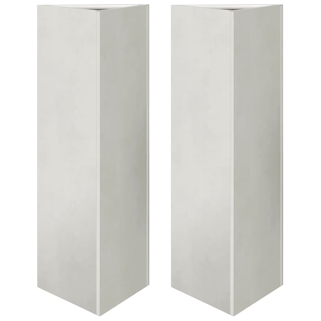 vidaXL Jardinières 2 pcs triangulaire 30x26x75 cm acier inoxydable