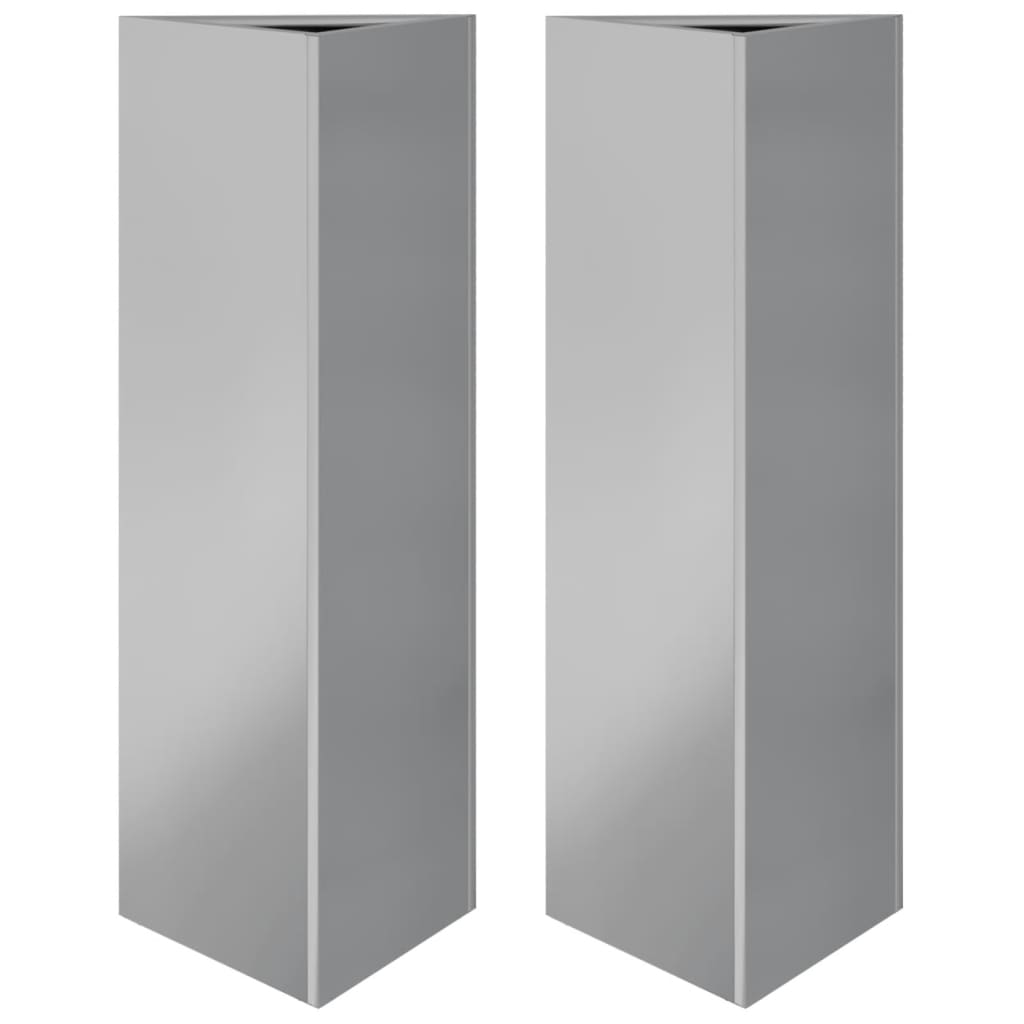 vidaXL Jardinières 2 pcs triangulaire 30x26x75 cm acier galvanisé