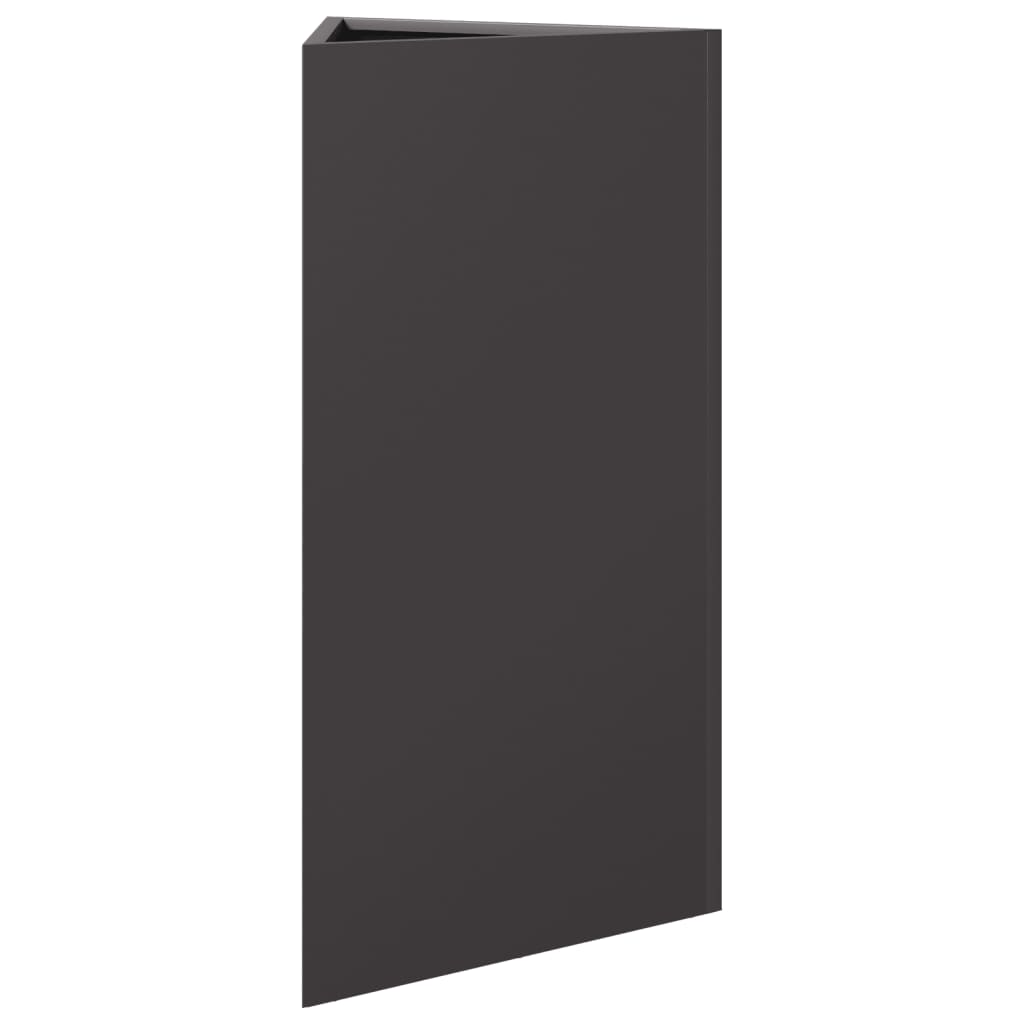 vidaXL Jardinières 2 pcs noir triangulaire 40x34,5x70 cm acier