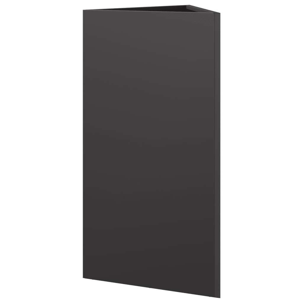 vidaXL Jardinières 2 pcs noir triangulaire 40x34,5x70 cm acier