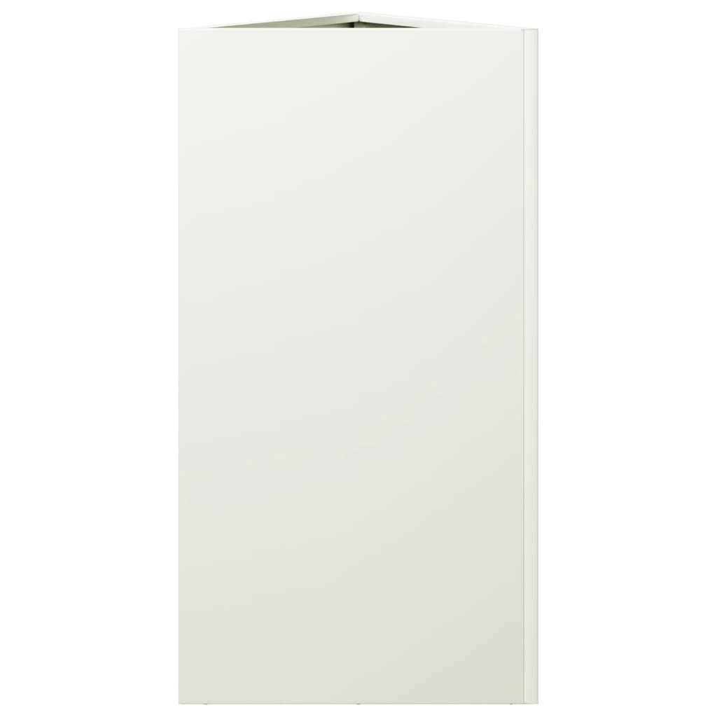 vidaXL Jardinière blanc triangulaire 40x34,5x70 cm acier