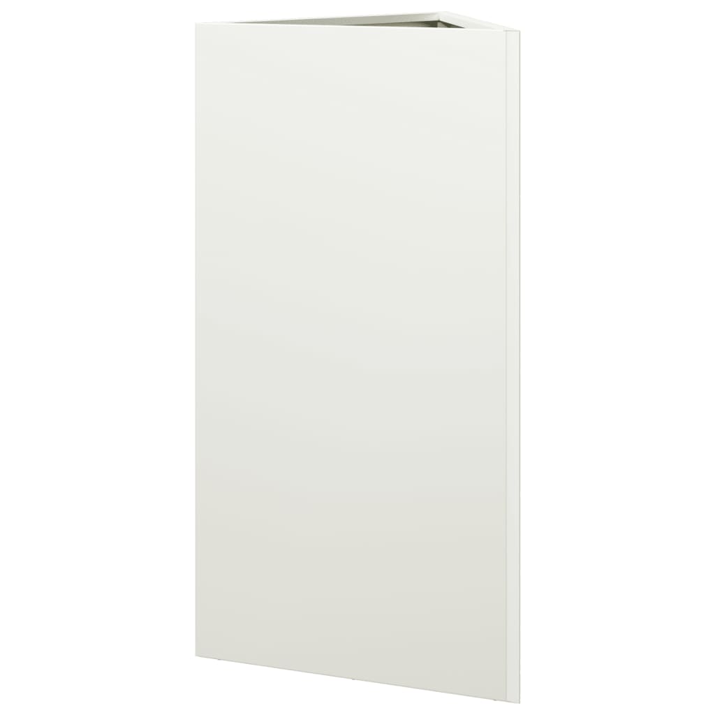 vidaXL Jardinière blanc triangulaire 40x34,5x70 cm acier