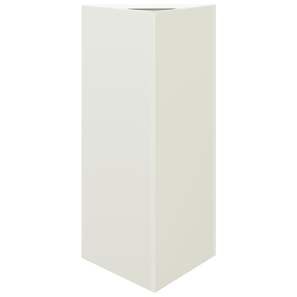 vidaXL Jardinières 2 pcs blanc triangulaire 40x34,5x70 cm acier