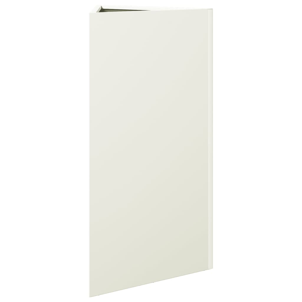 vidaXL Jardinières 2 pcs blanc triangulaire 40x34,5x70 cm acier