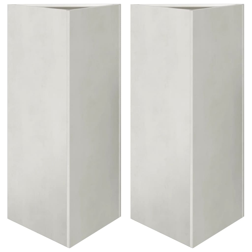 vidaXL Jardinières 2 pcs triangulaire 40x34,5x70 cm acier inoxydable