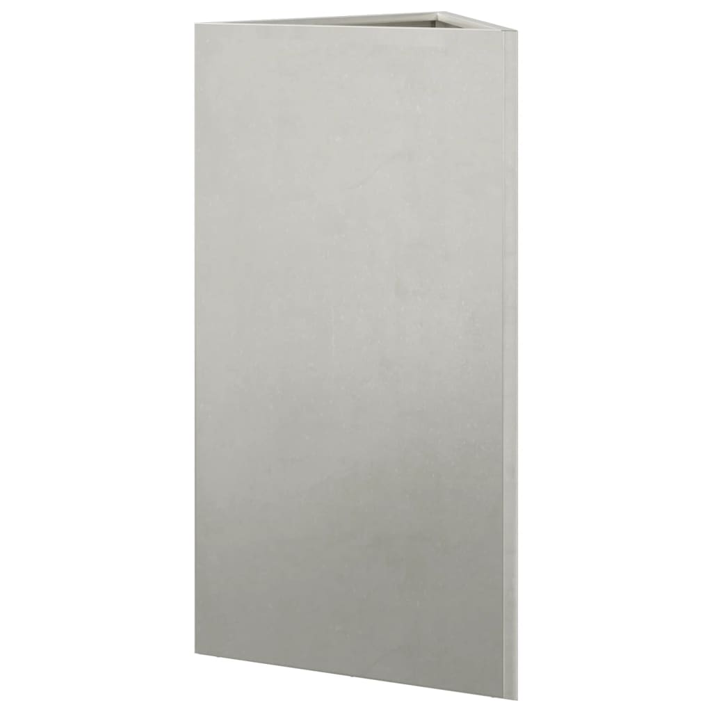 vidaXL Jardinières 2 pcs triangulaire 40x34,5x70 cm acier inoxydable