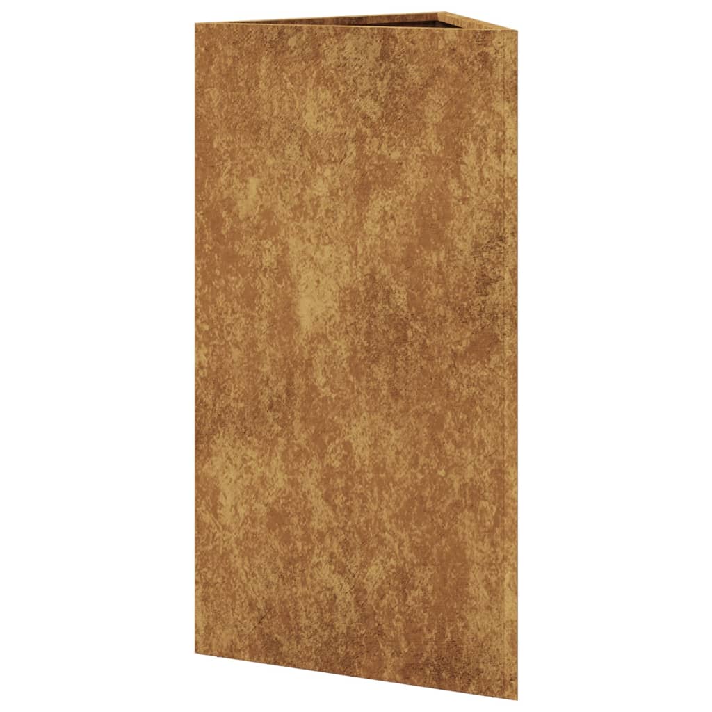 vidaXL Jardinières 2 pcs triangulaire 40x34,5x70 cm acier corten